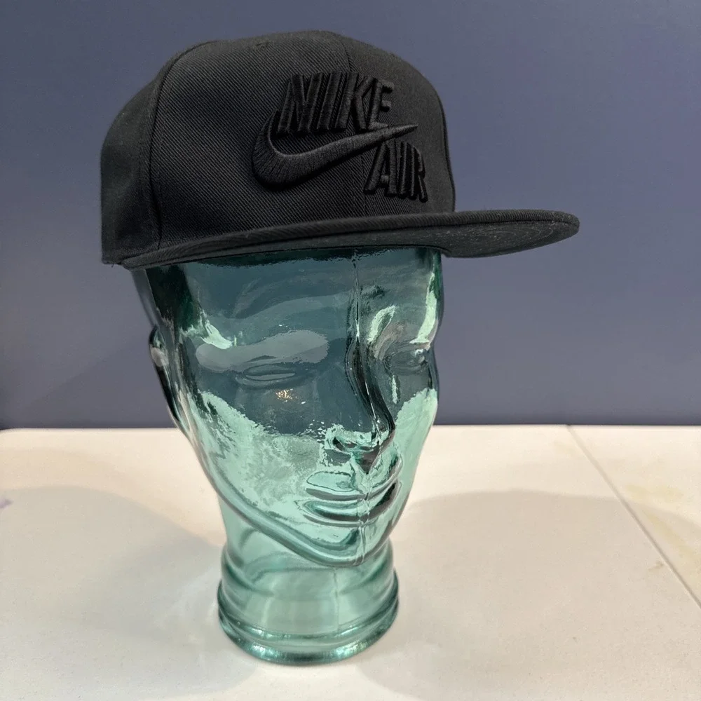 Nike Air Pro youth‎ hat black embossed Nike Air logo Black on Black